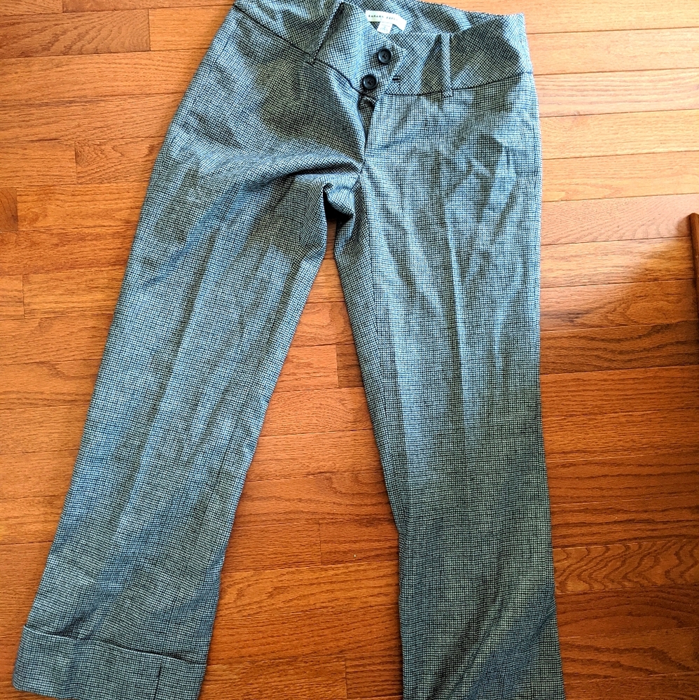 Wide leg wool trousers